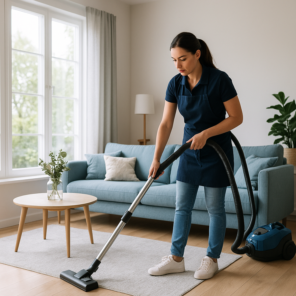 Cozy living room cleaning